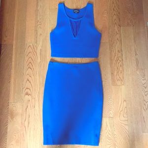 bebe two piece body con outfit